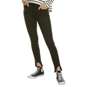 Frame Denim Womens Le High Skinny Jeans Blackfinn Black Raw Step Hem size 24